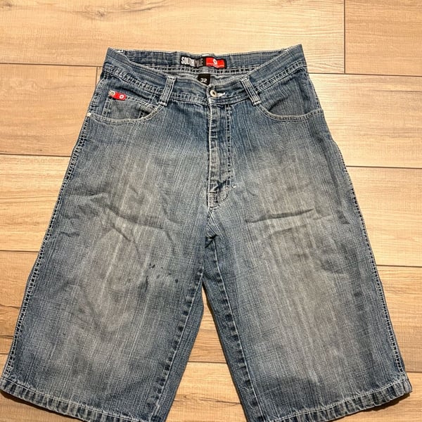 Southpole Vintage Baggy Denim Jean Shorts Size 32 Y2K Streetwear