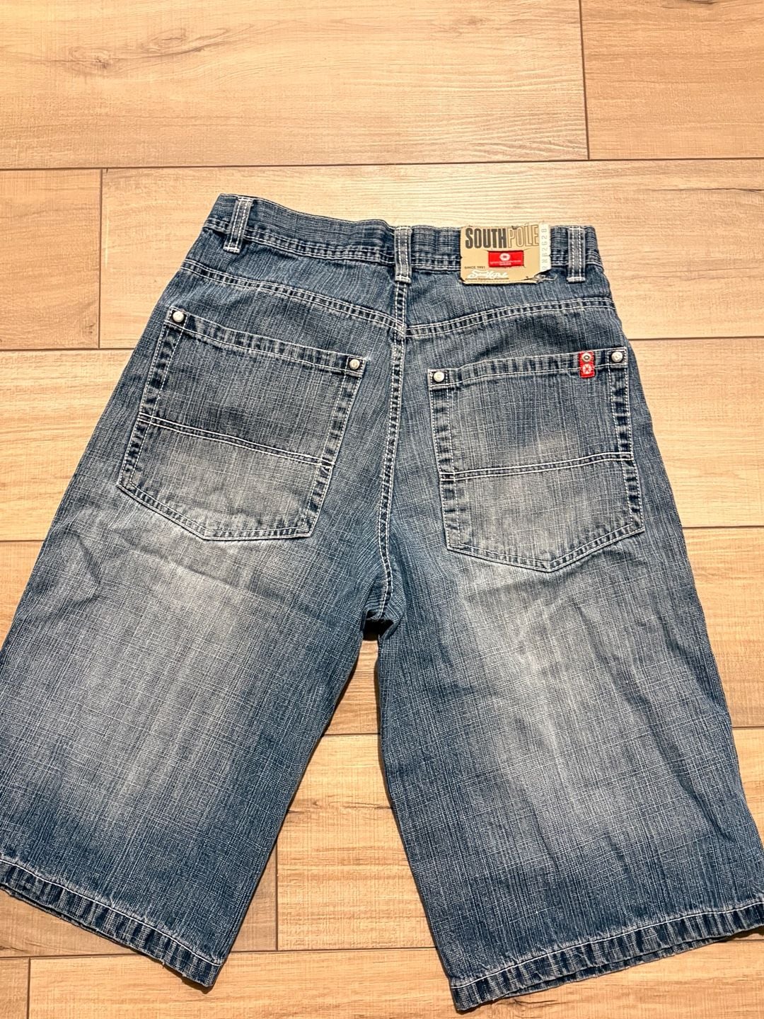 Southpole Vintage Baggy Denim Jean Shorts Size 32 Y2K Streetwear 3