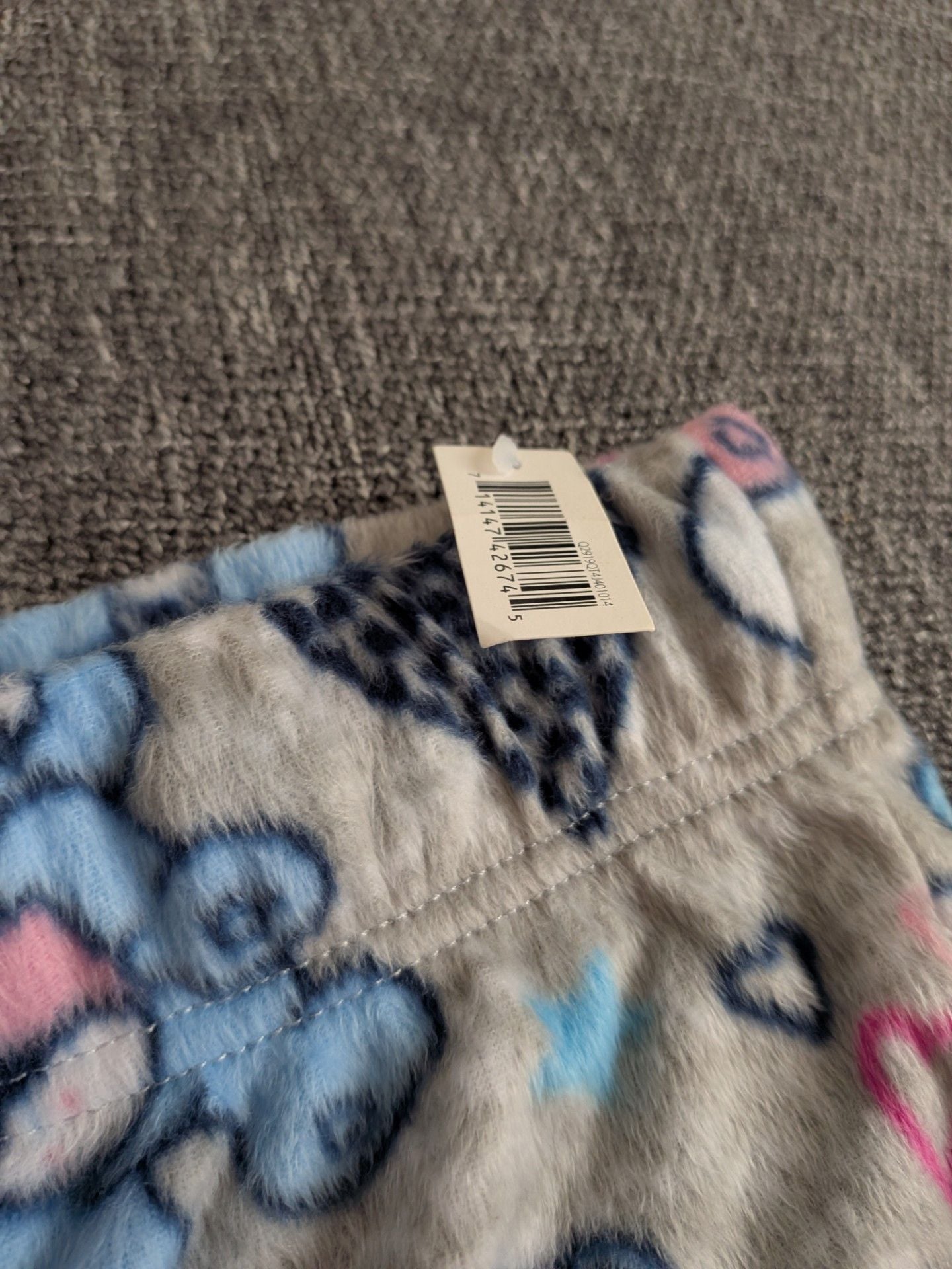 Care Bears Gray Print Fleece Cuffed Pajama Pants Size M 8-10 6