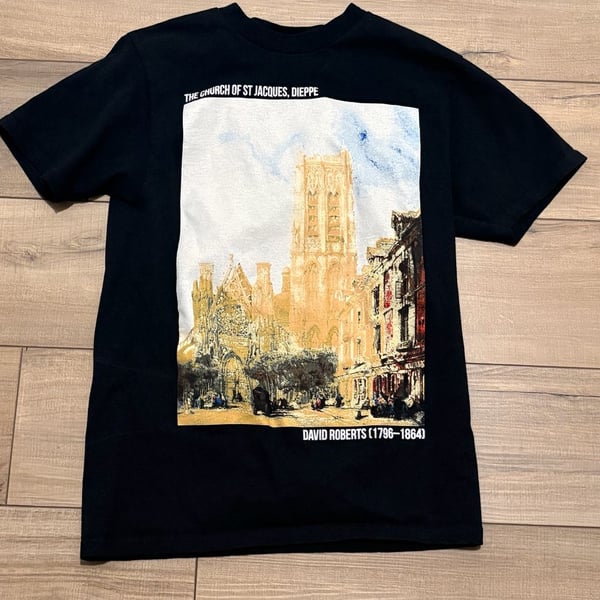 David Roberts The Church of St. Jacques, Dieppe Black Graphic T-Shirt