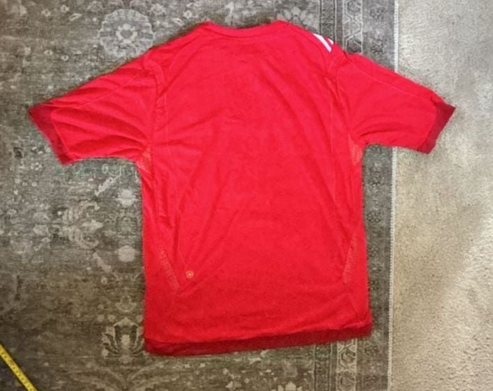 Vintage 2006-2008 England Umbro Away Red Soccer Jersey 4