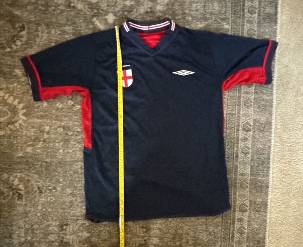 Vintage 2002 2004 England Umbro Reversible Away Football Shirt 6
