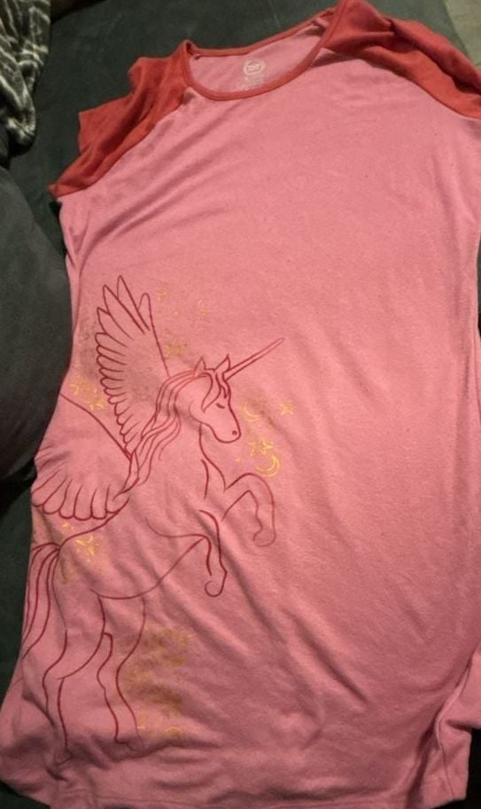 Wonder Nation Pink Pegasus Unicorn Nightgown Size XL (14-16) 3