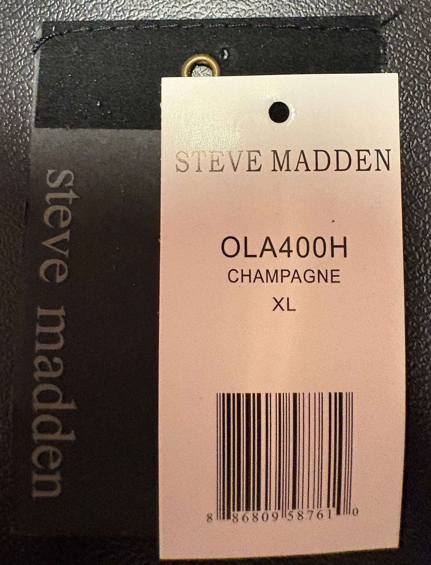 Steve Madden OLA400H Champagne Faux Leather Zip Jacket 7