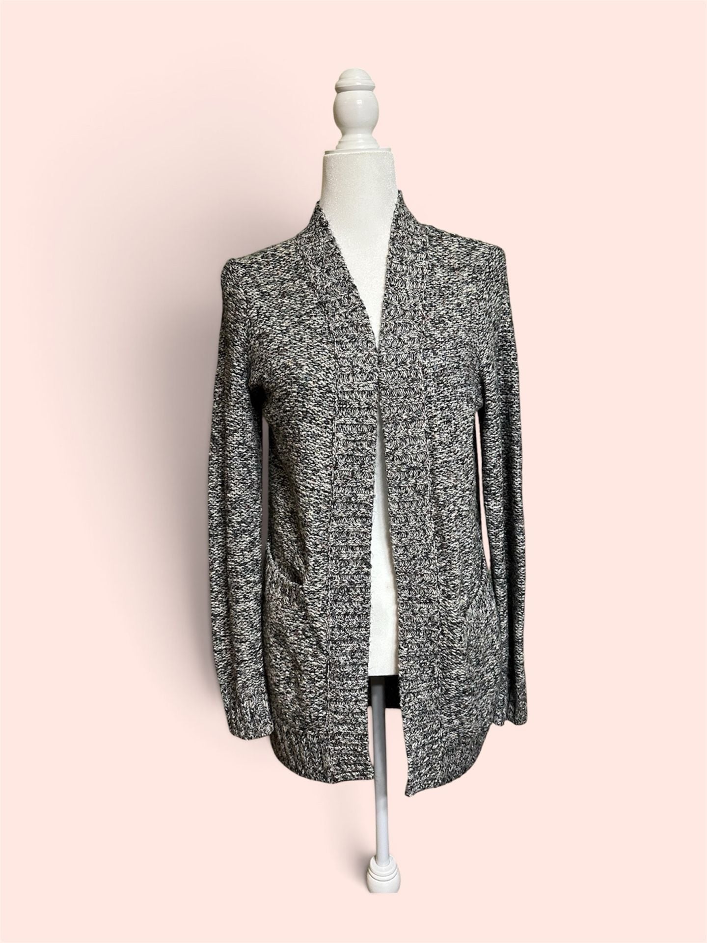 Hollister Pacific Merchants 1922 Marled Open Front Cardigan Sweater Size S 2