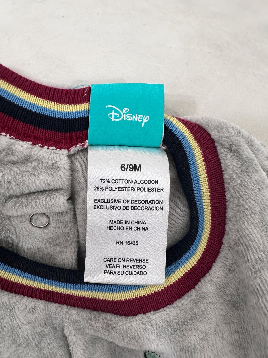 Disney Baby Mickey Donald Goofy 6/9 M Velour 2 Piece Outfit Set Retro Striped NWT 3