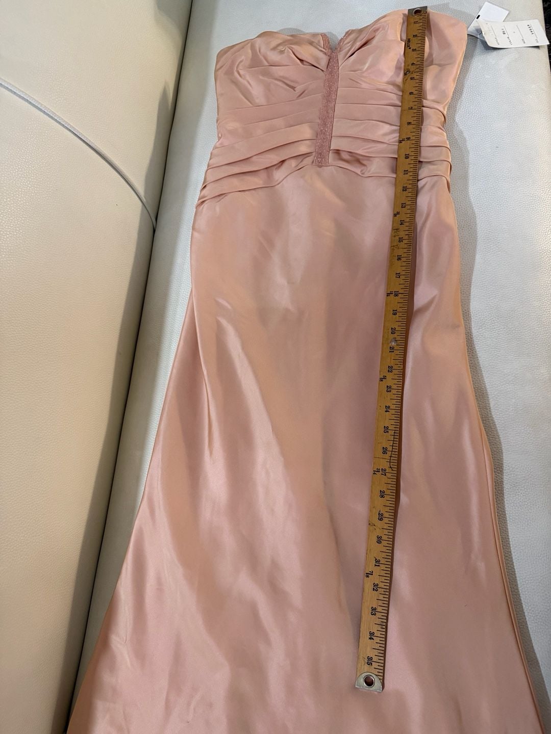 Y2k NWT Carmen Marc Valvo Signature Style 11776 Strapless Beaded Gown Size 4 15