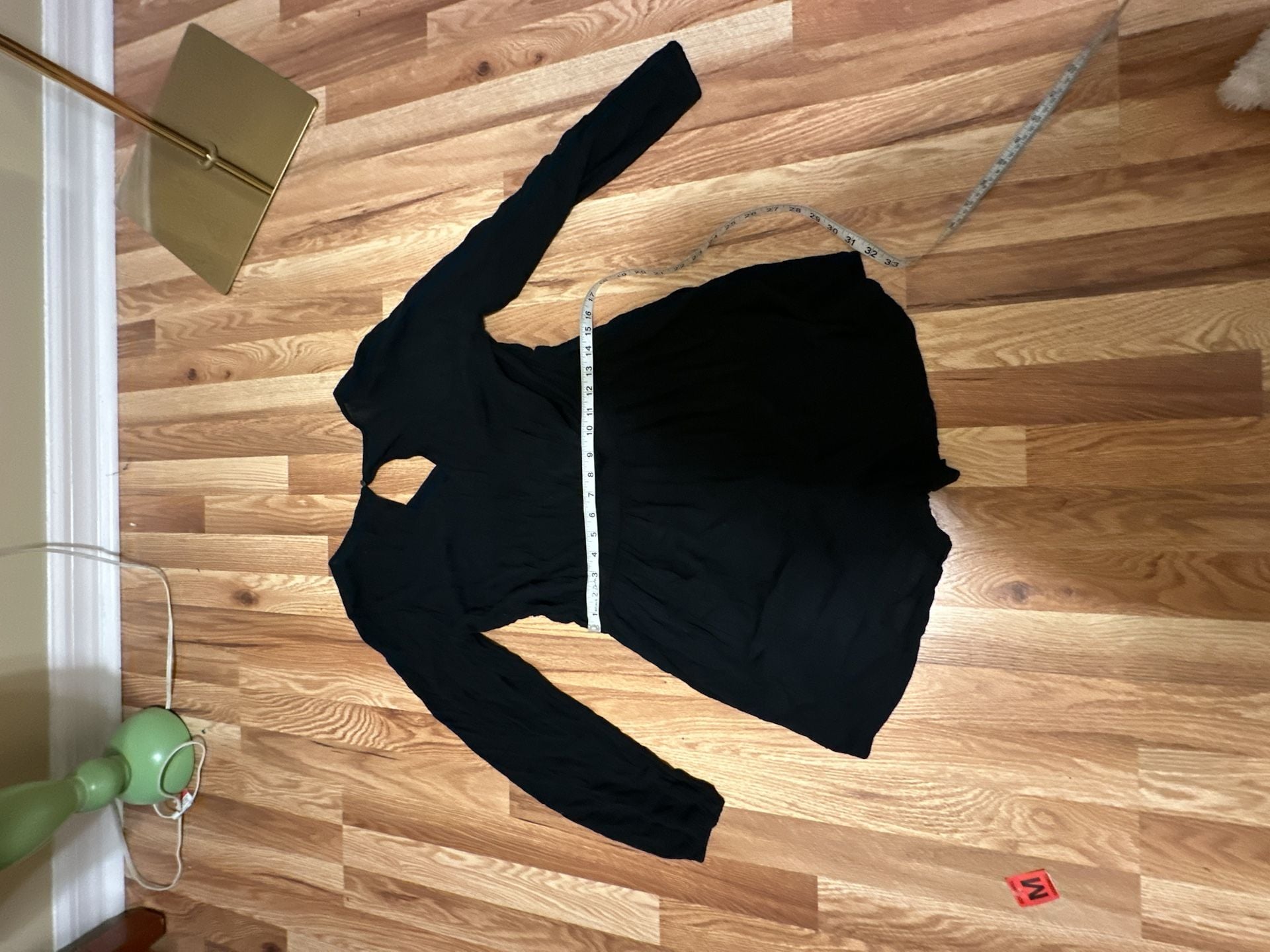 Abercrombie & Fitch Black Long Sleeve Tie Front Romper L 11