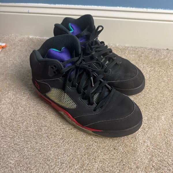 Nike Air Jordan 5 Retro Top 3 Black Grape Sneakers CZ1786-001 Size 10