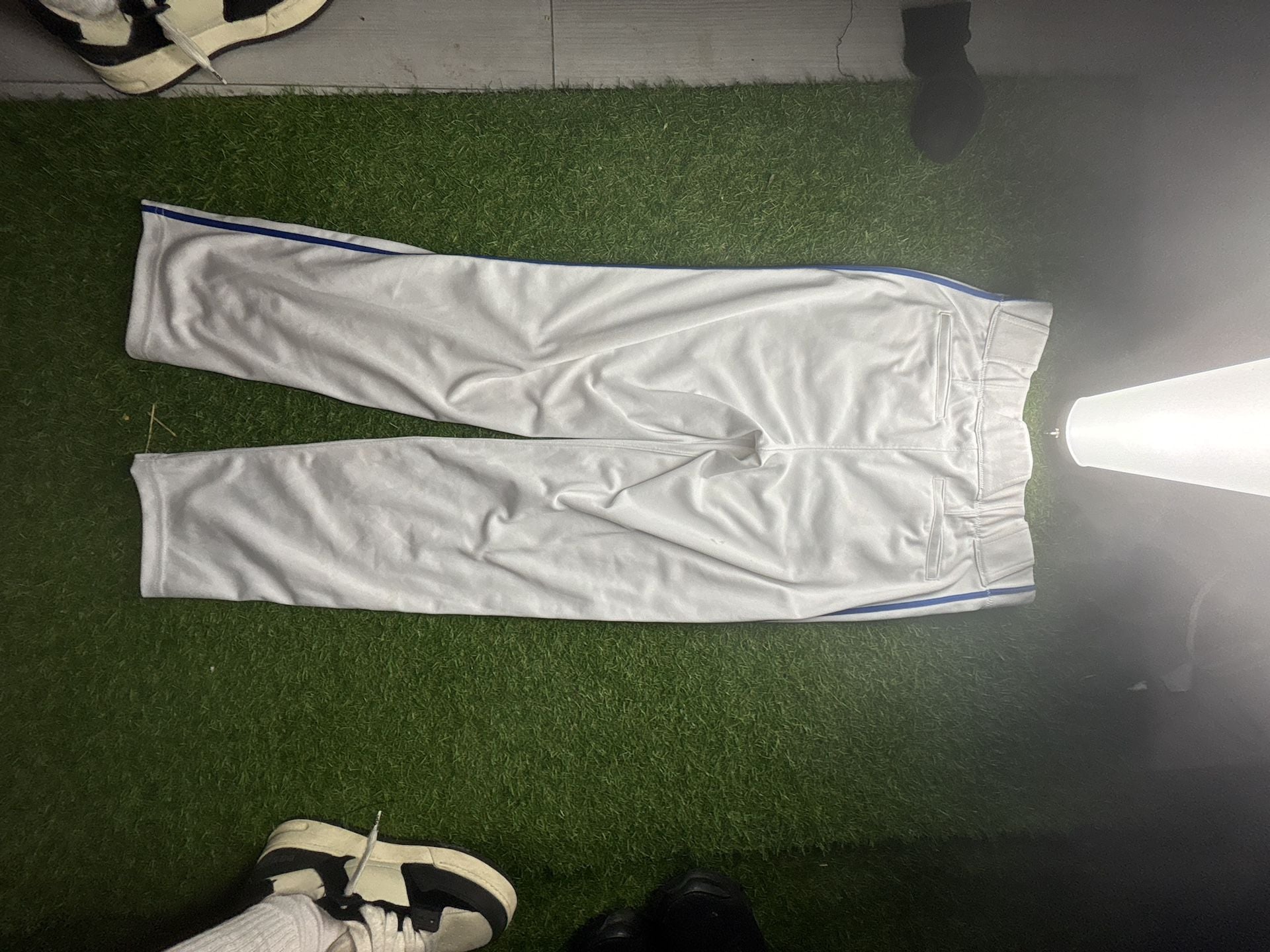 Nike Vapor Select Men's XL White Royal Blue Piped Baseball Pants 7