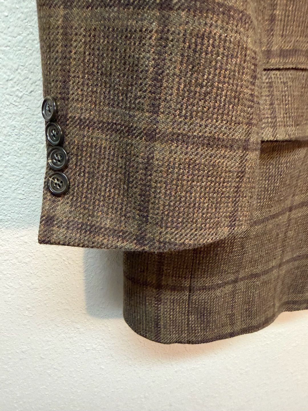 Ermenegildo Zegna Brown Plaid Blazer Sport Coat 100% Wool Men's 50C US 40S Short 5