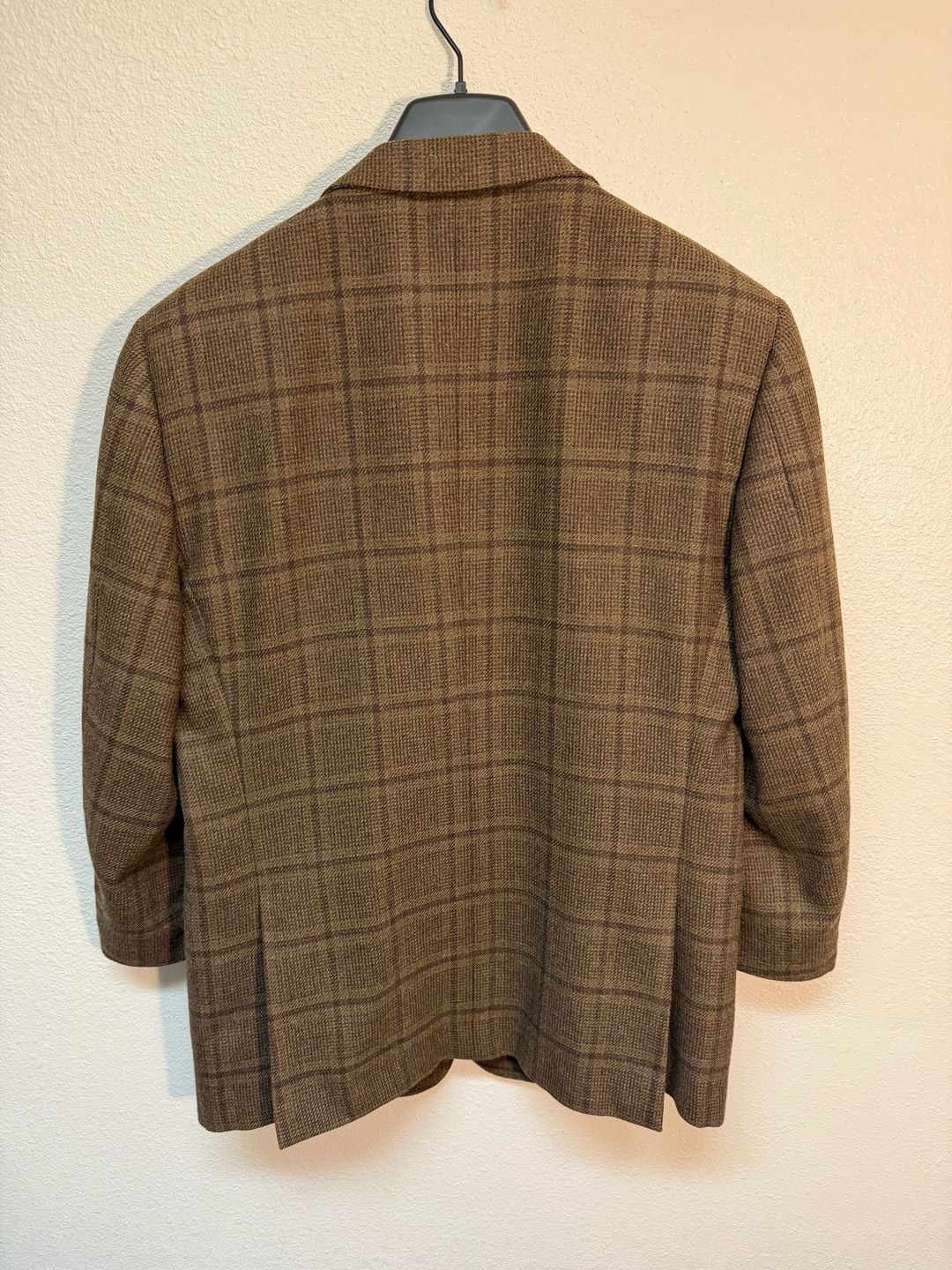 Ermenegildo Zegna Brown Plaid Blazer Sport Coat 100% Wool Men's 50C US 40S Short 12