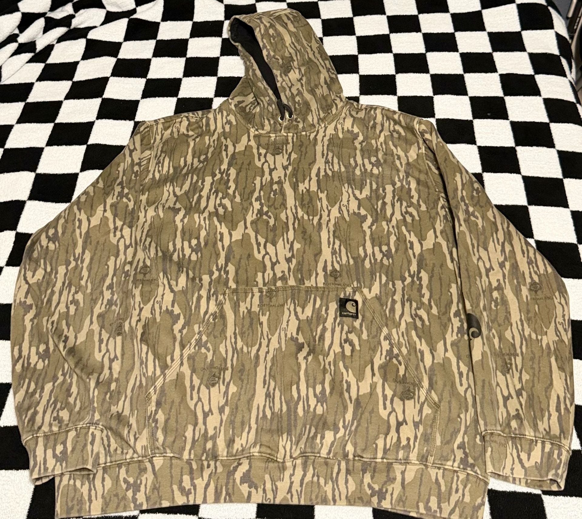 Carhartt Men's Mossy Oak Camo Loose Fit Midweight Sleeve Graphic Hoodie 2