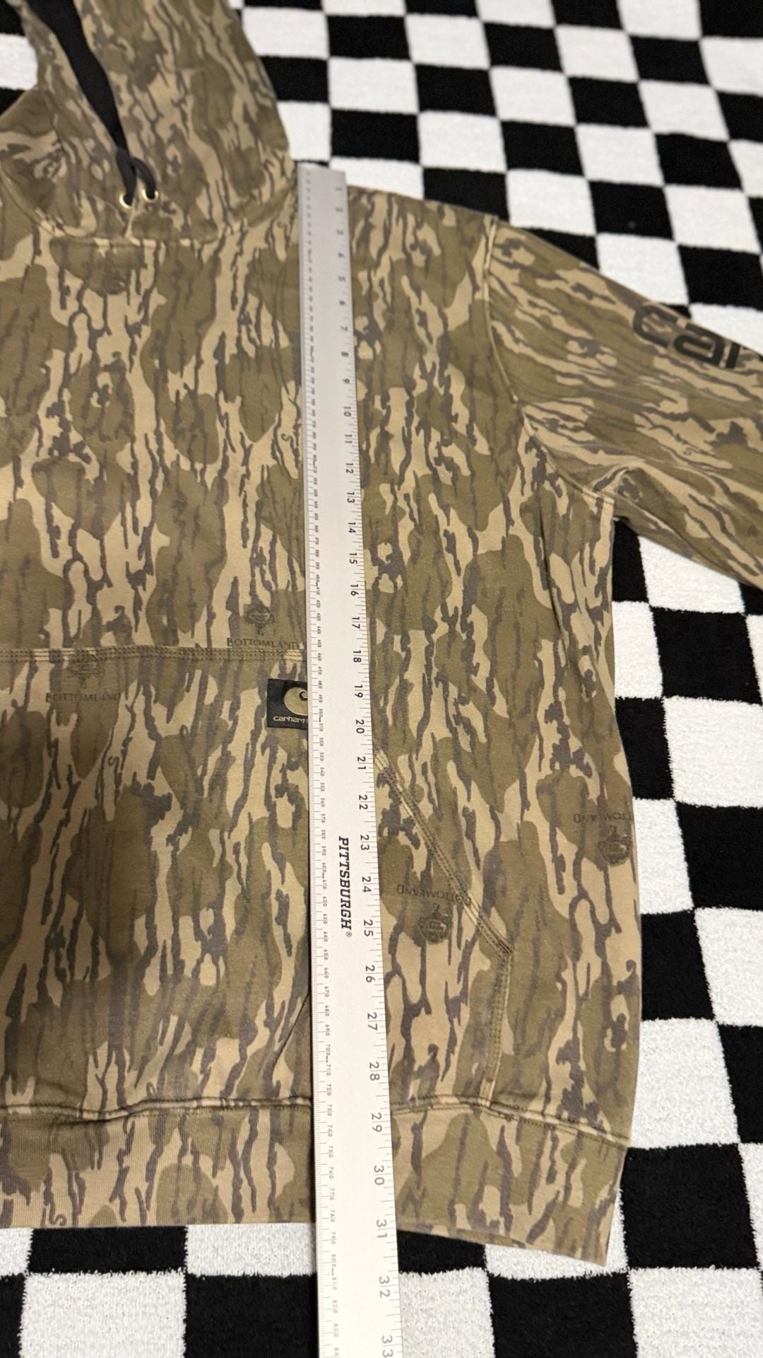 Carhartt Men's Mossy Oak Camo Loose Fit Midweight Sleeve Graphic Hoodie 6