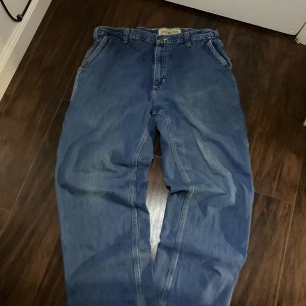 Carhartt Dungaree Fit Carpenter Jeans Medium Wash Denim Size 36x32