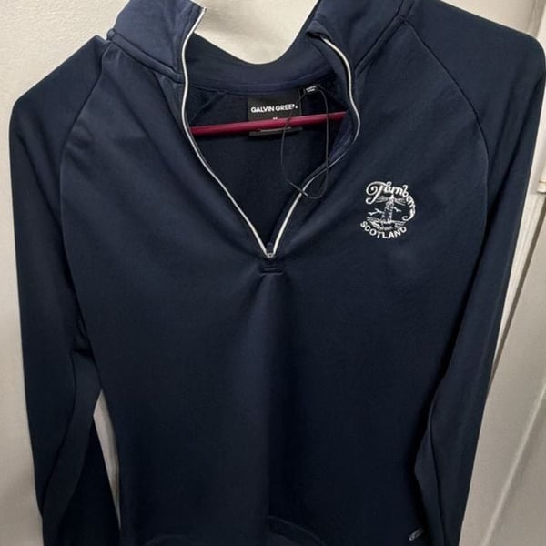 Galvin Green Diora Women’s M Navy 1/4 Zip Golf Pullover Turnberry Scotland