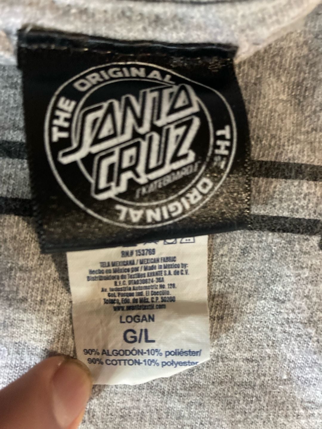 Santa Cruz Classic Dot Heather Gray Skateboarding T-Shirt 4