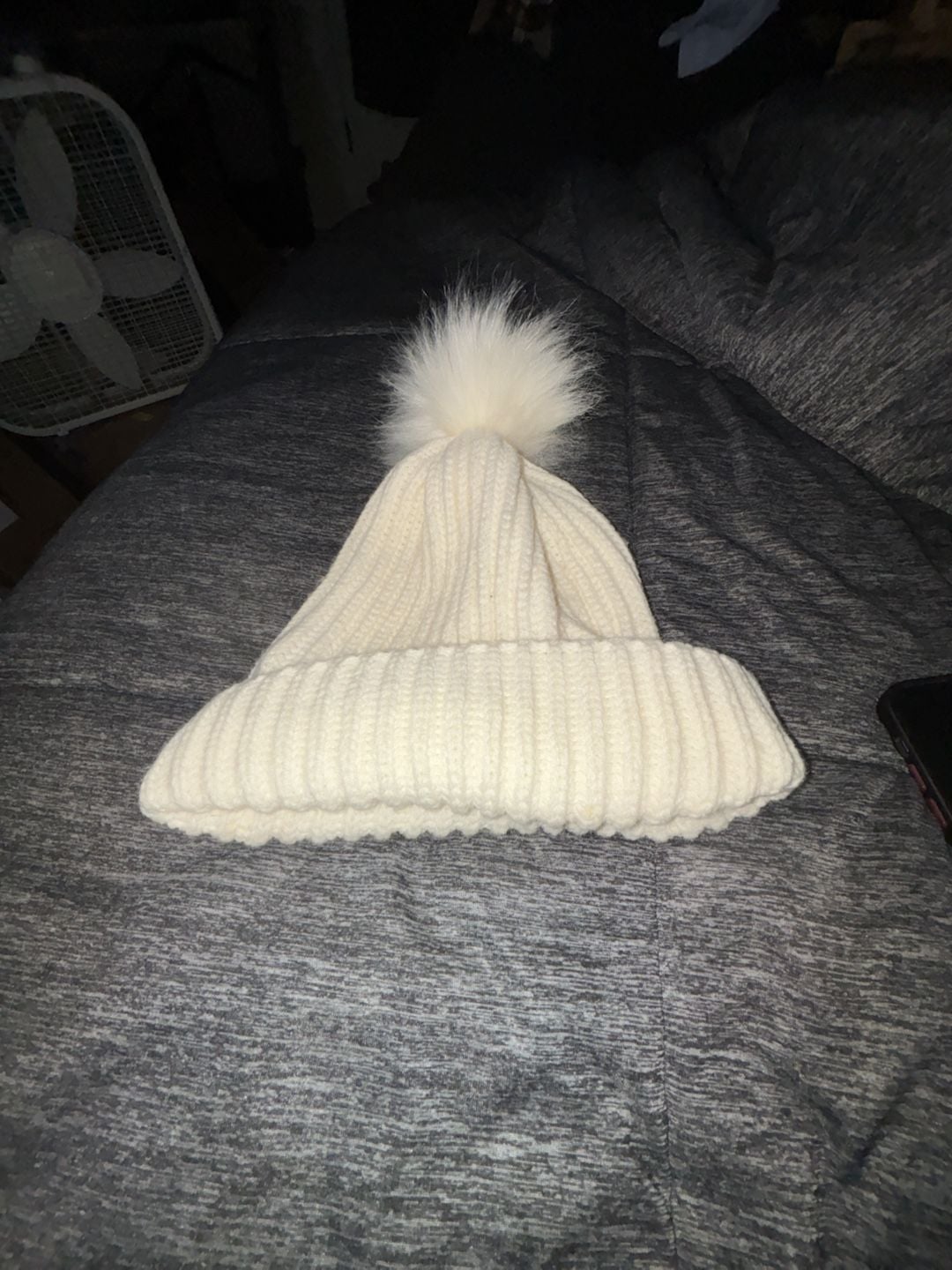 J.Crew Ivory Ribbed Pom-Pom Beanie Warm Comfy One Size 4