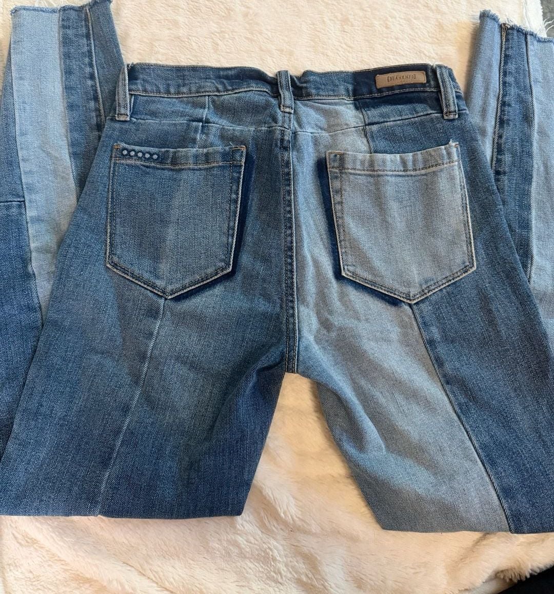BlankNYC The Reade Crop Patched Skinny Jeans Size 27 4