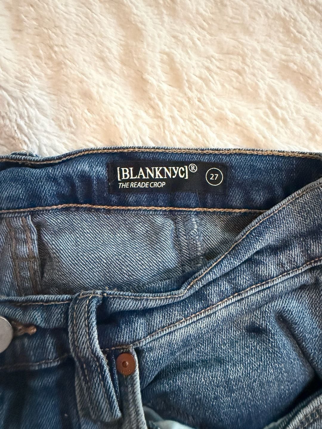 BlankNYC The Reade Crop Patched Skinny Jeans Size 27 3