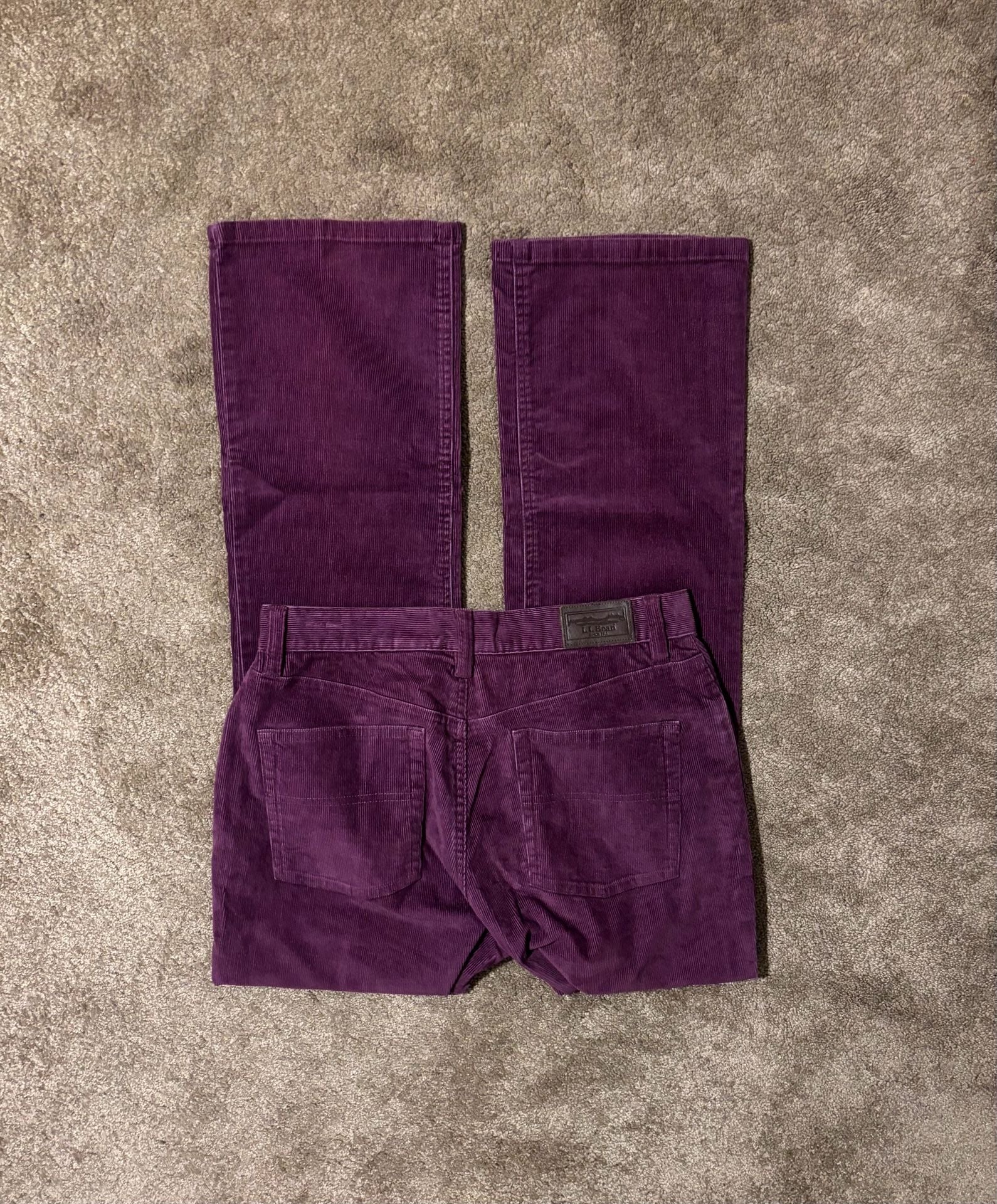 L.L.Bean Corduroy Pants Womens Size 10 Purple Cotton Straight Leg 4