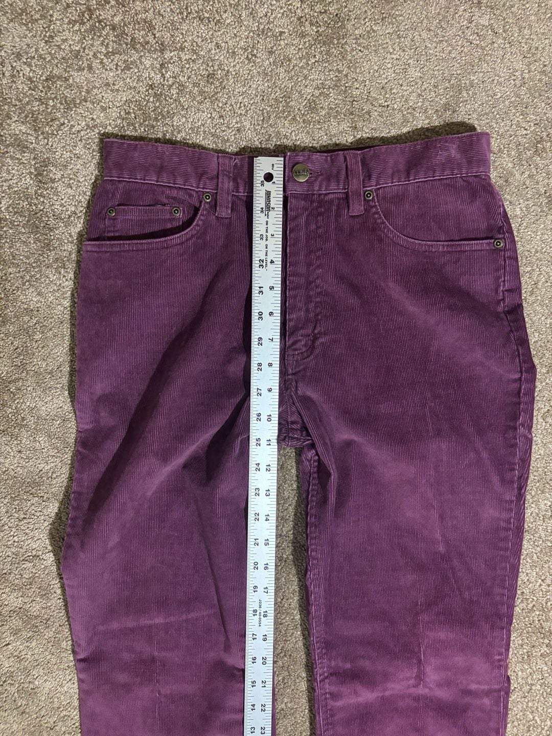 L.L.Bean Corduroy Pants Womens Size 10 Purple Cotton Straight Leg 7
