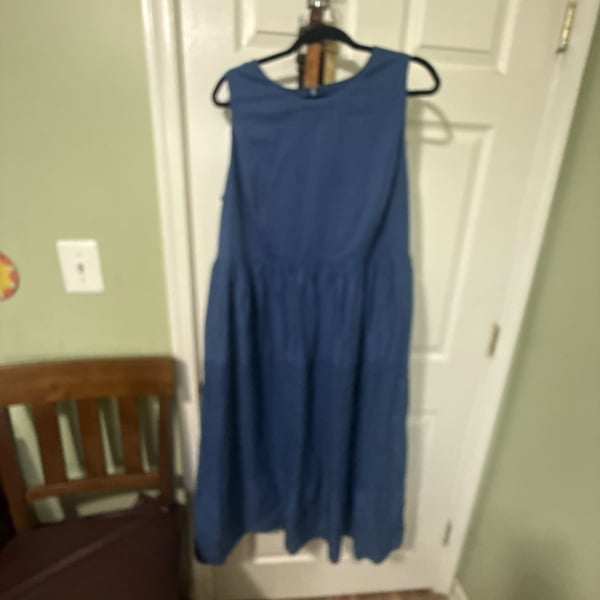 Lane Bryant Blue Sleeveless Midi Dress