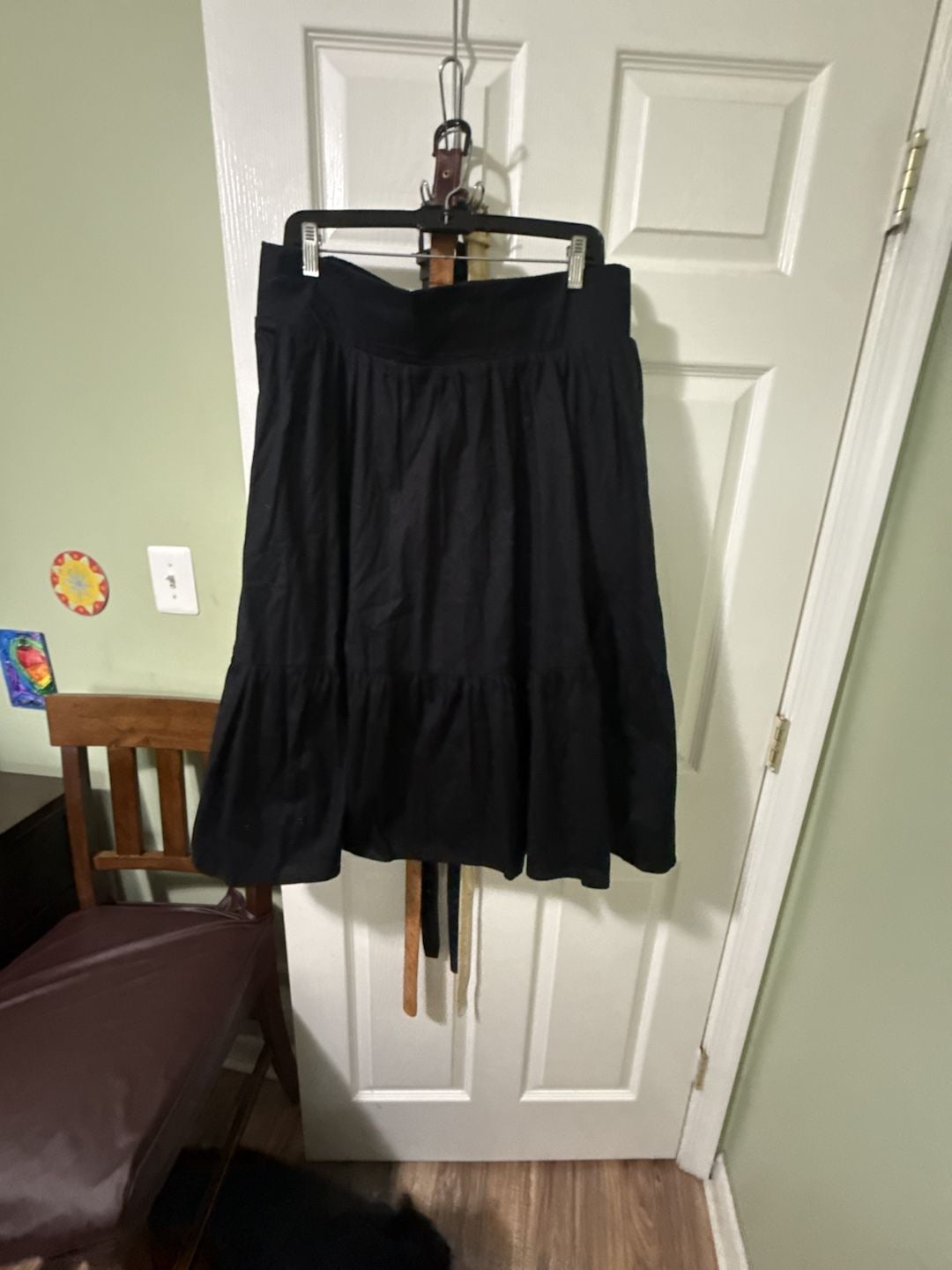 Torrid Black Tiered Midi Skirt Size 1 2