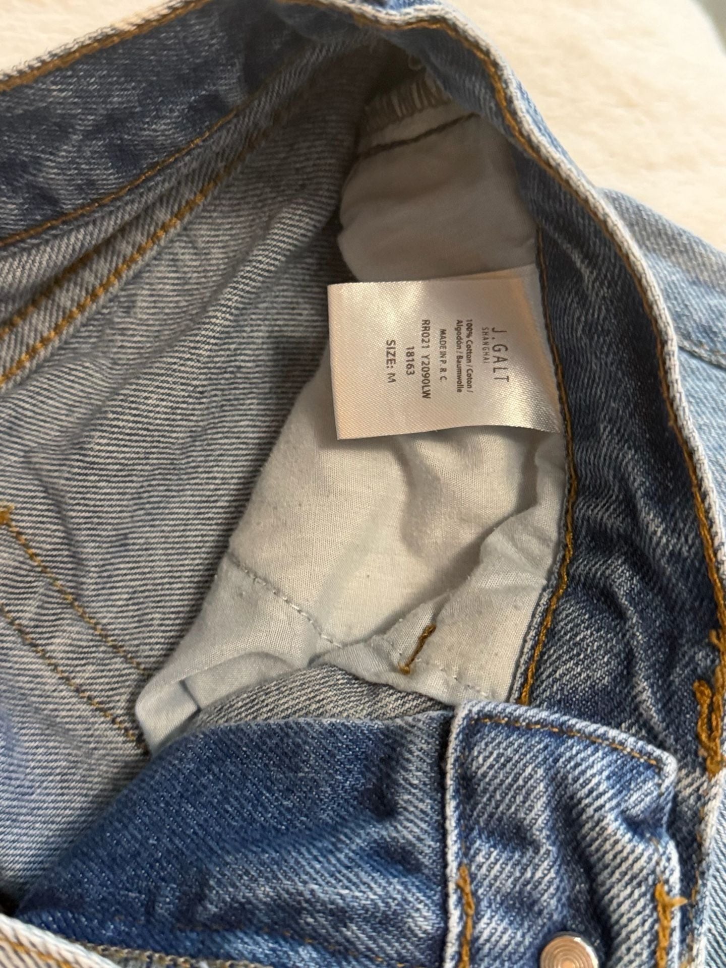J. Galt Light Wash Straight Leg Jeans Size M 3