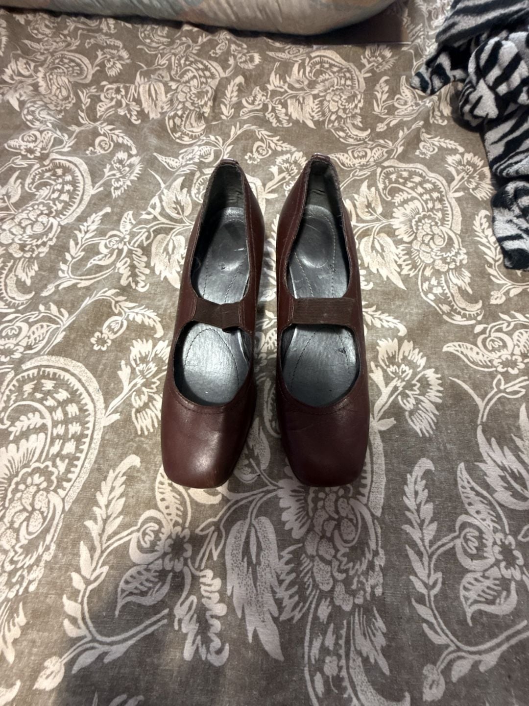 Easy Spirit Women's Marlay Mary Jane Block Heel Pumps Brown Leather 2