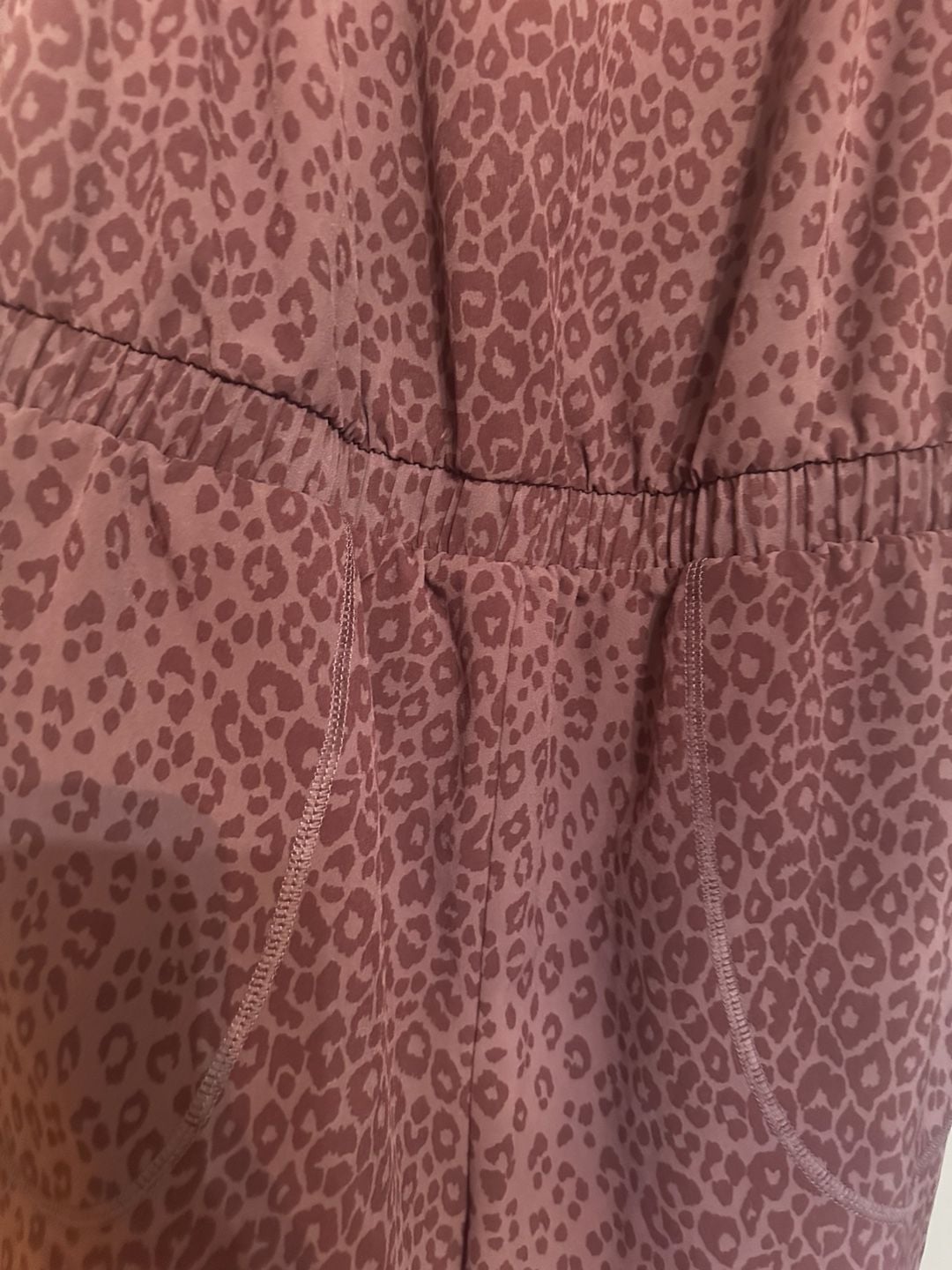 Torrid Active Burgundy Leopard Print Active Romper with Pockets 4