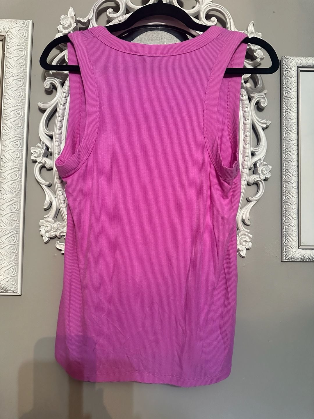 Zenana Pink Ribbed Scoop Neck Tank Top XL 6