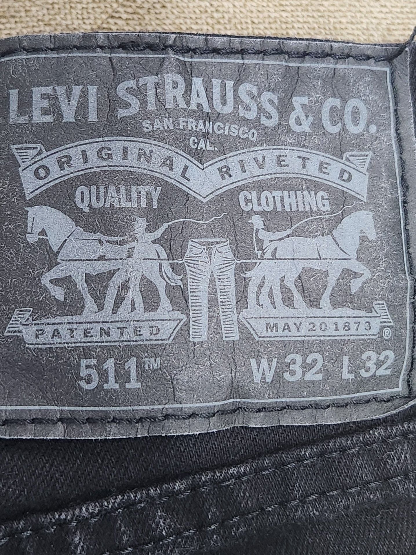 Levi's 511 Slim Fit Black Jeans W32 L32 6