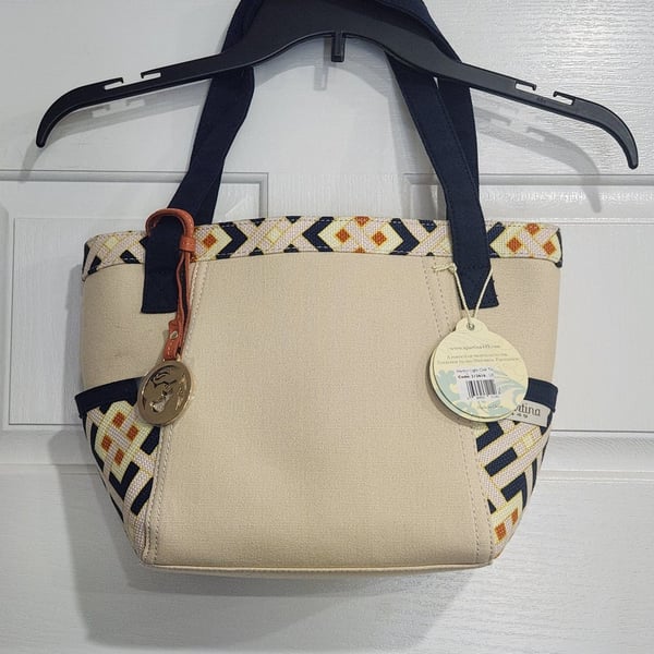 Spartina 449 Harbor Light Club Tote Canvas Linen & Leather