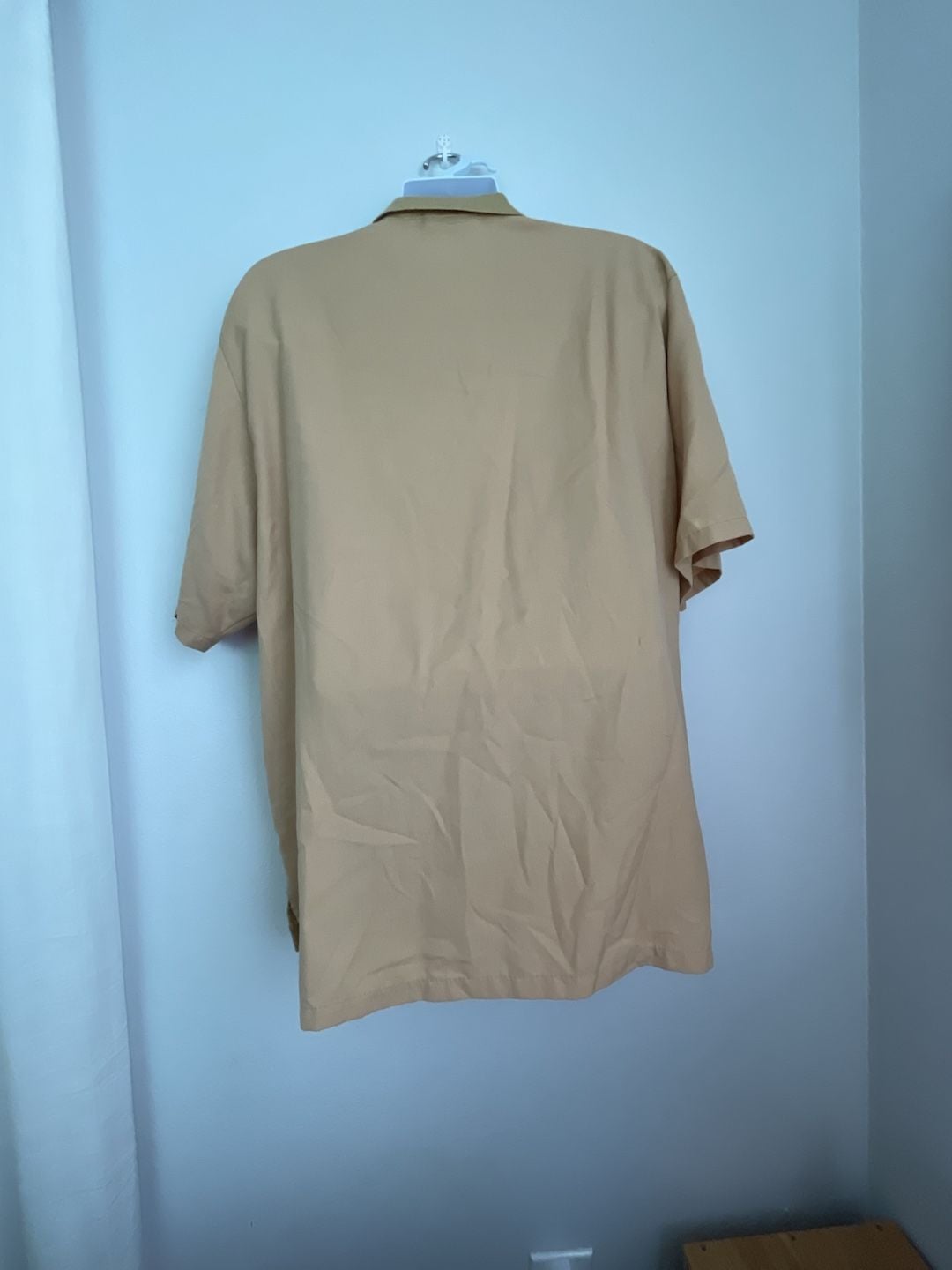 Stacy Adams Men's Tan Geometric Knit Short Sleeve Button-Up Shirt Size 2XL 4