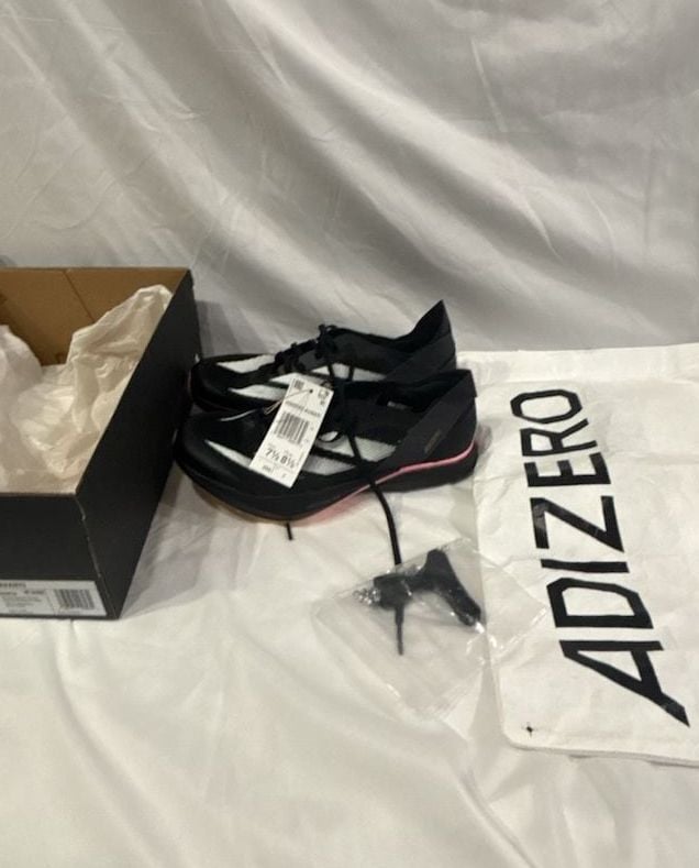 Women’s Adidas Adizero Avanti Track And Field Spikes Black Pink Size 8 1/2 2