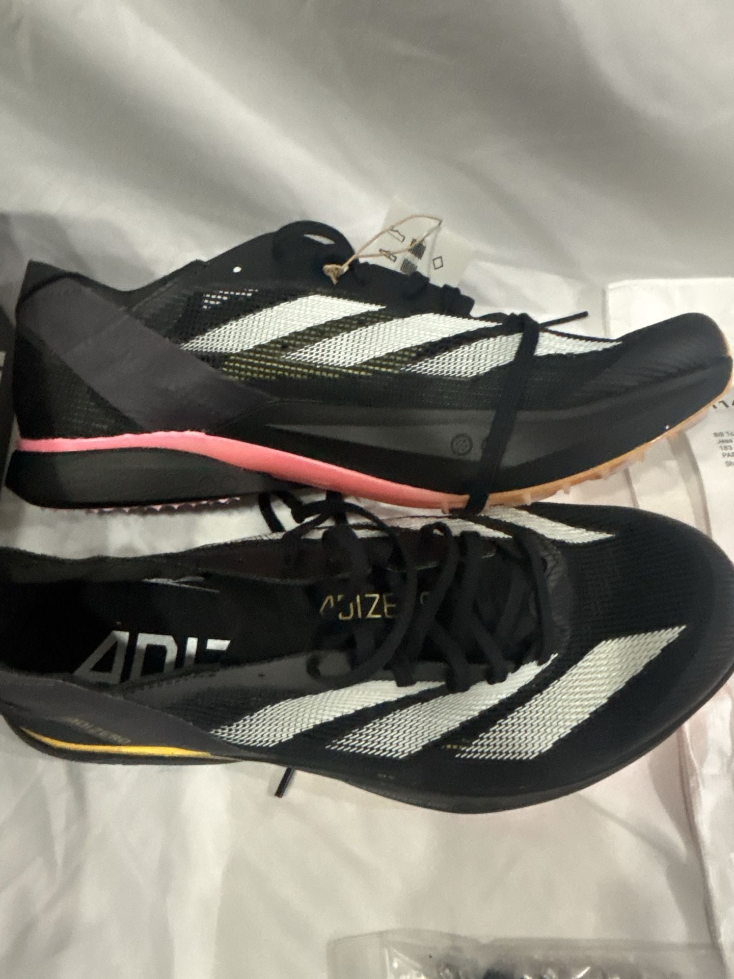 Women’s Adidas Adizero Avanti Track And Field Spikes Black Pink Size 8 1/2 5
