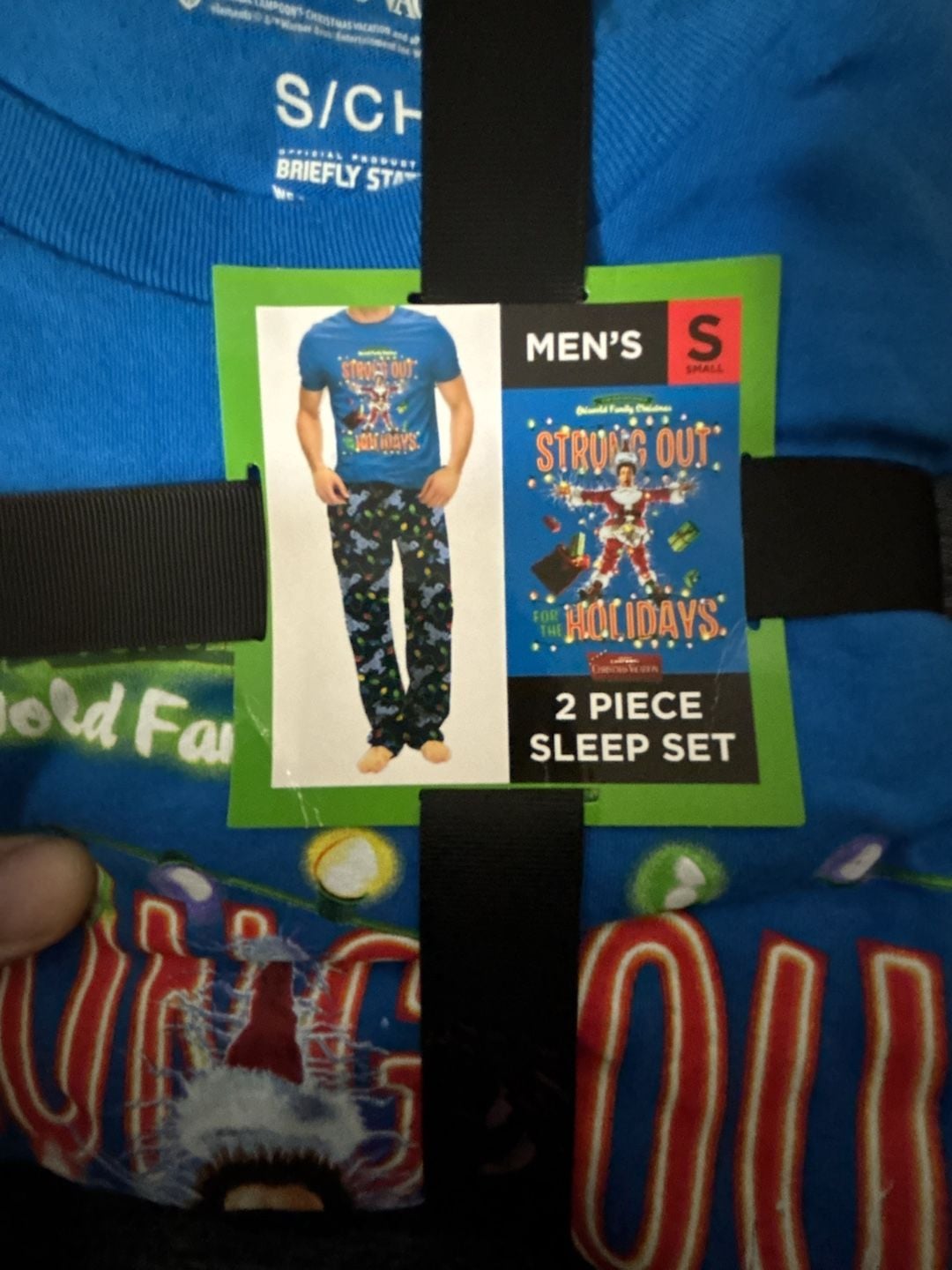 Christmas Vacation Graphic T-Shirt and Plush Pants Sleepwear Set Mens Size S. 3