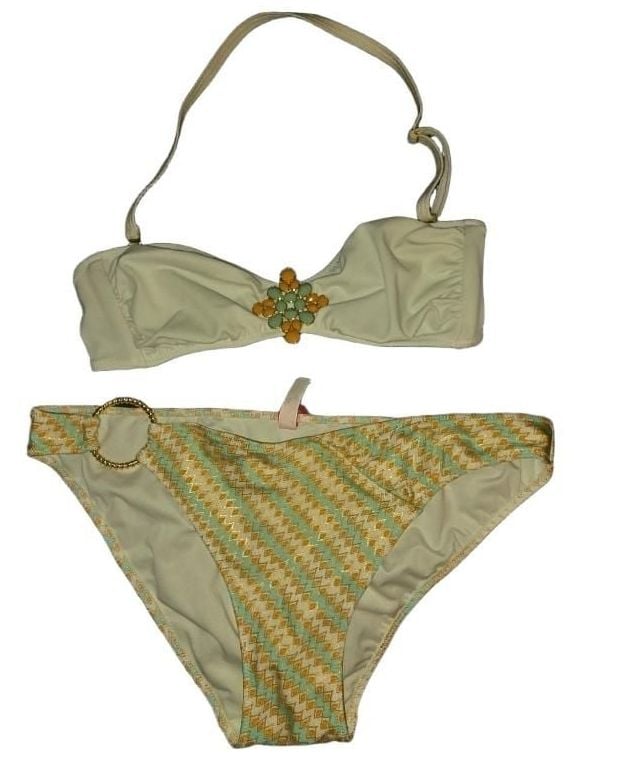 Victoria's Secret Jewel Embellished Bandeau Bikini Set 1