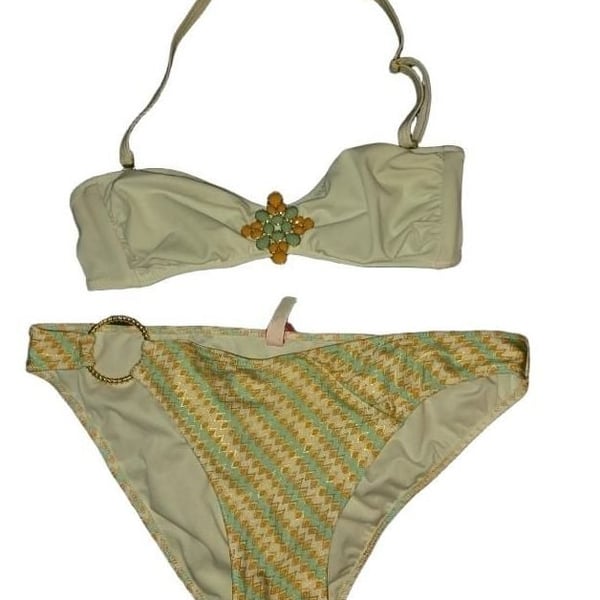 Victoria's Secret Jewel Embellished Bandeau Bikini Set