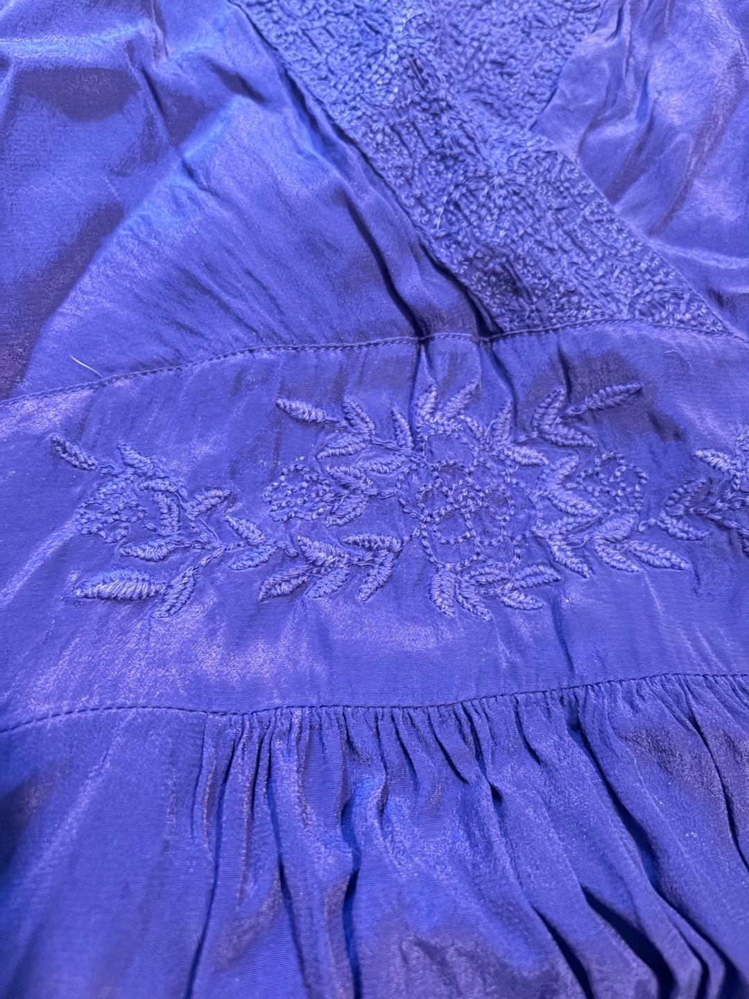 Anthropologie Maeve Adana Kimono Top Size 2 Royal Blue Viscose V-Neck Tunic 4