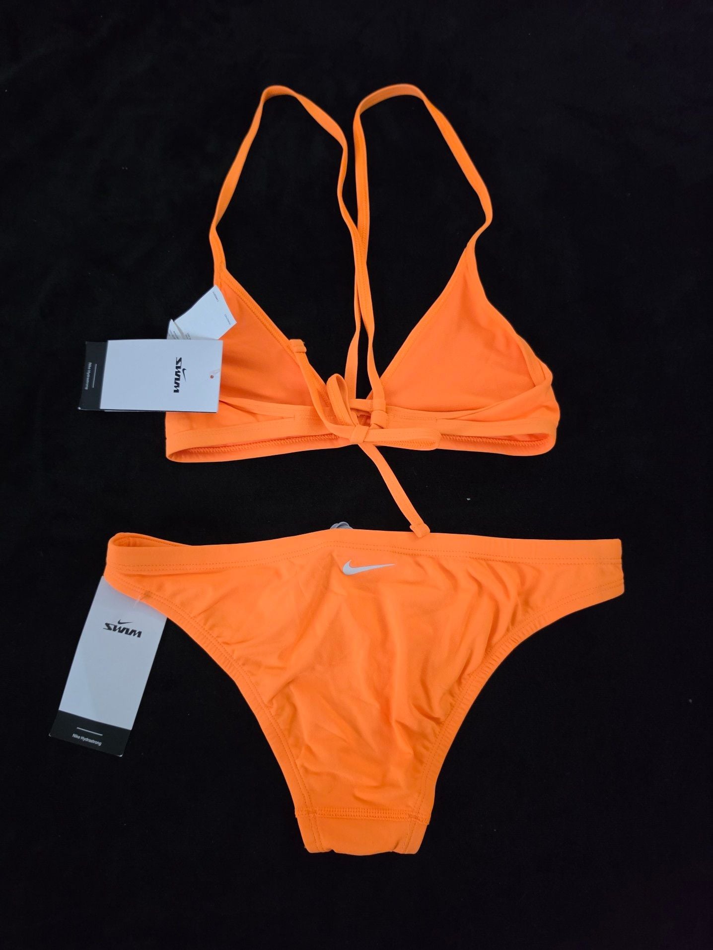 Nike Hydrastrong Orange Triangle Bikini Swimsuit Set Medium 2