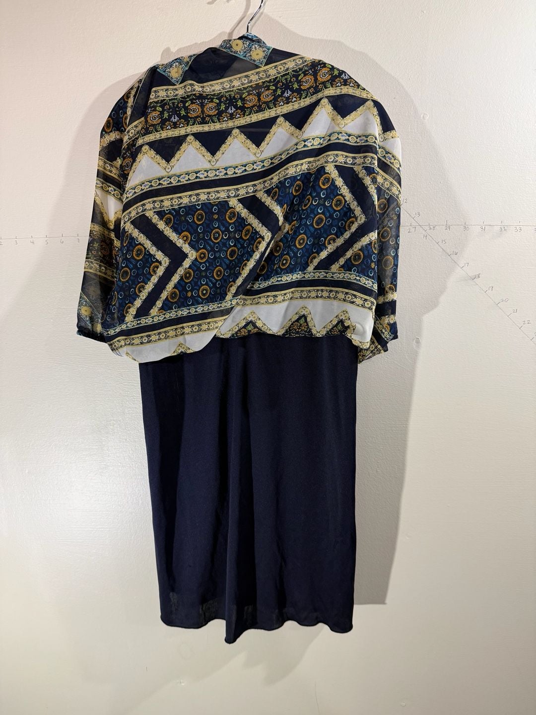 Enfocus Studio Boho Geometric Print Chiffon Tunic Mini Dress Size 8P 7