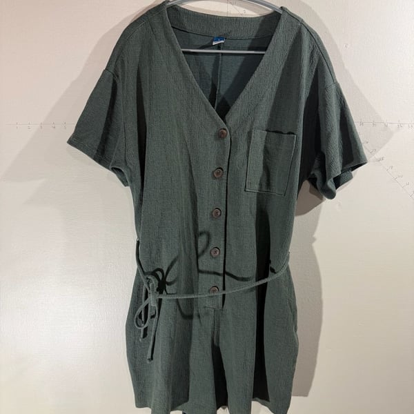 Old Navy Textured-Knit Utility Short-Sleeve Romper