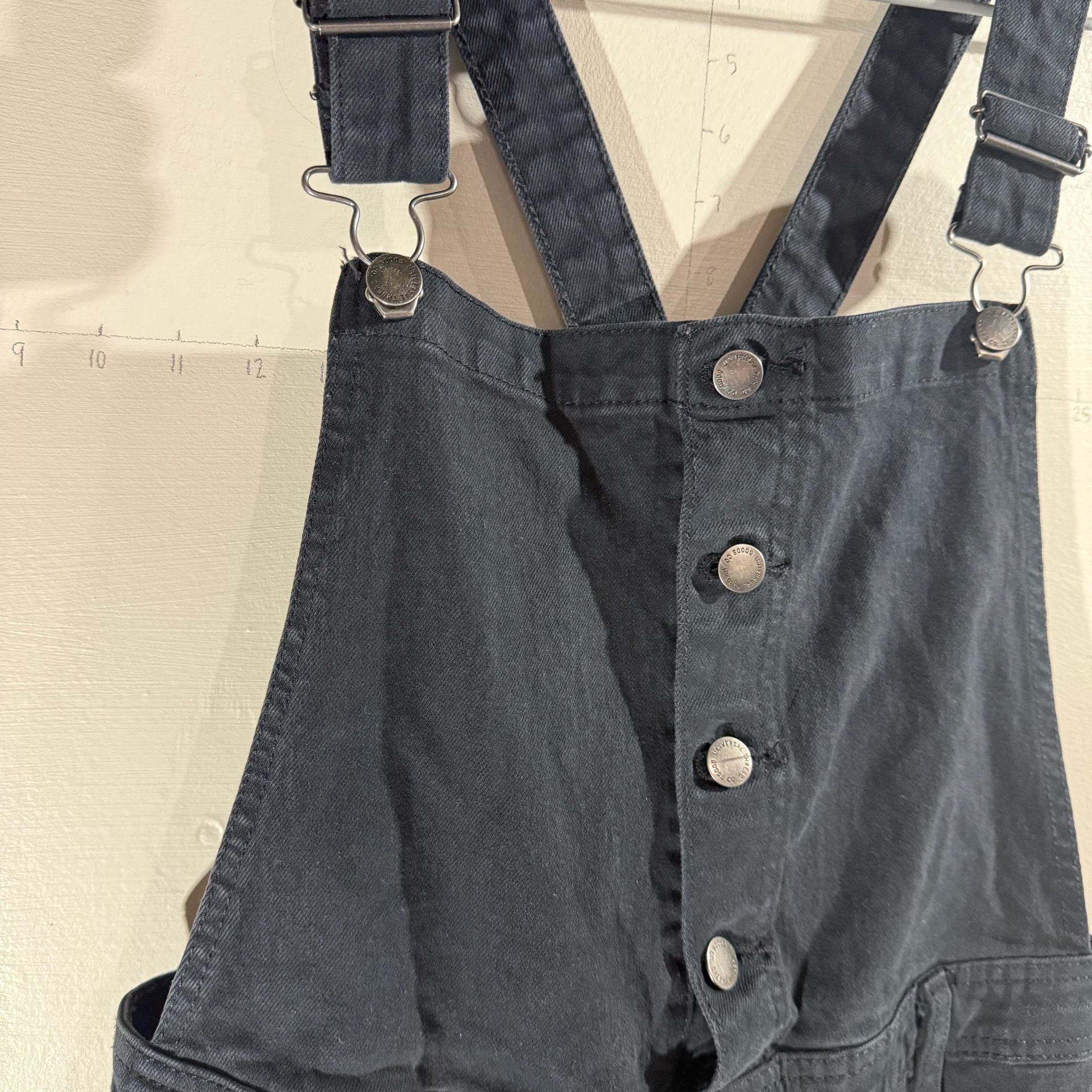 Universal Thread Black Denim Overalls Size 14 4