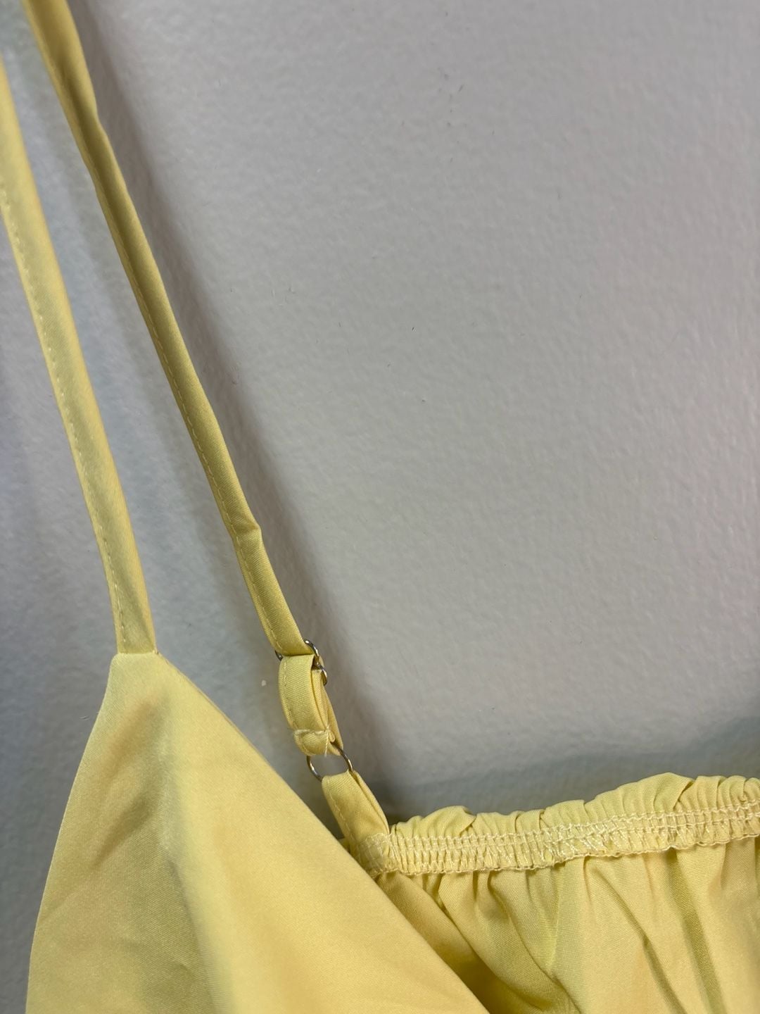 SHEIN Light Yellow Ruffle Trim Cami Top Size Small 3