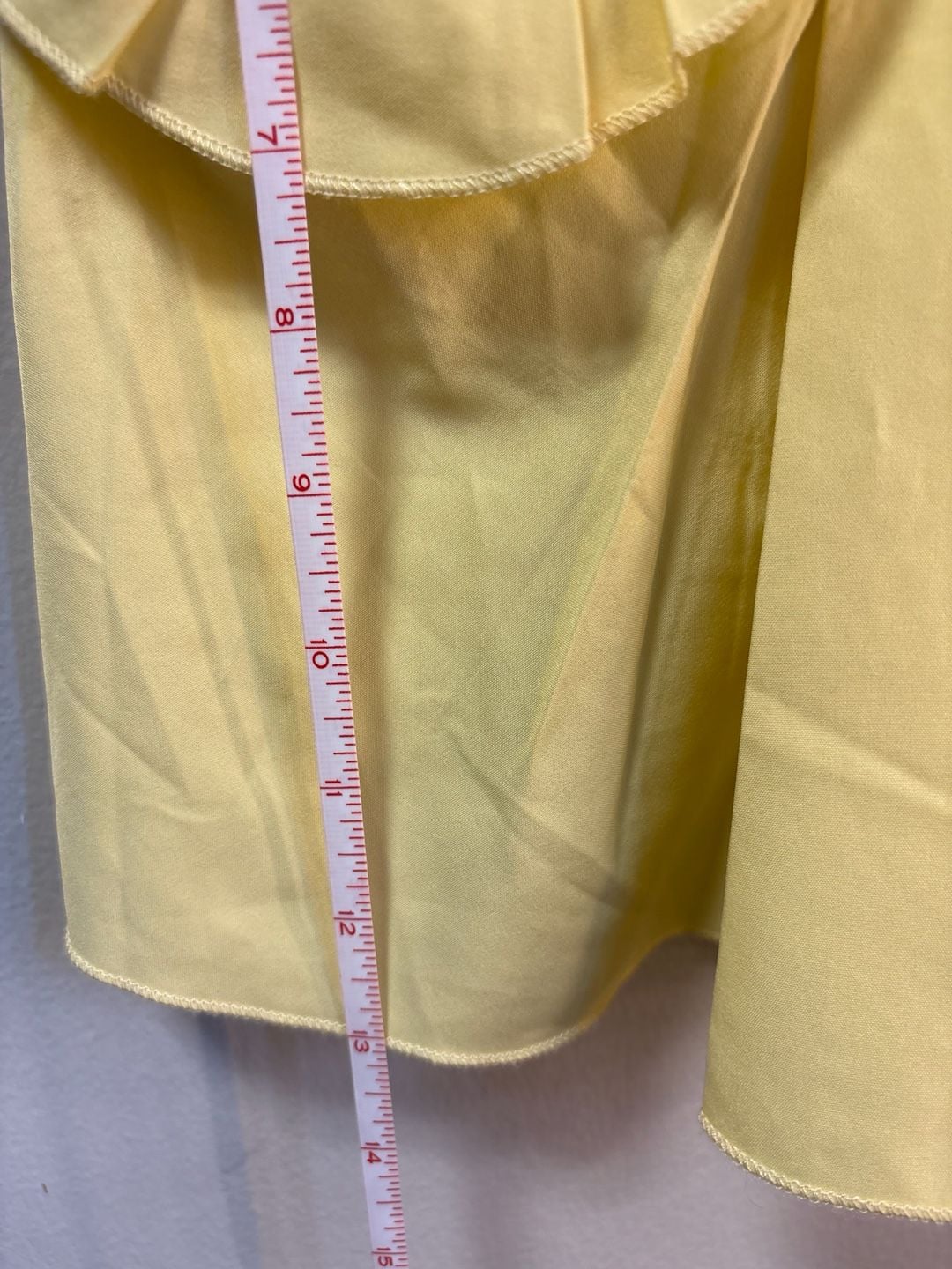 SHEIN Light Yellow Ruffle Trim Cami Top Size Small 5