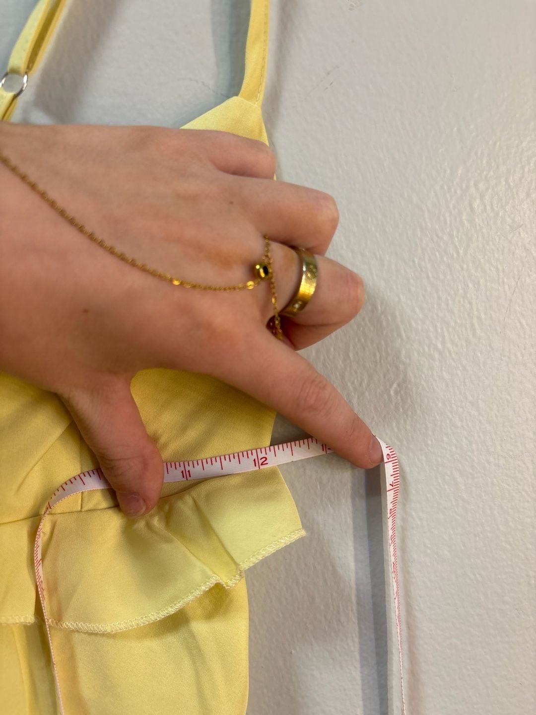 SHEIN Light Yellow Ruffle Trim Cami Top Size Small 6