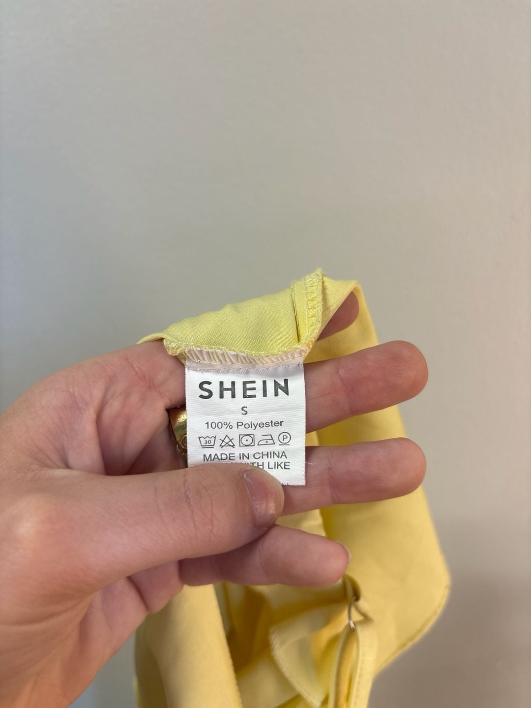 SHEIN Light Yellow Ruffle Trim Cami Top Size Small 7