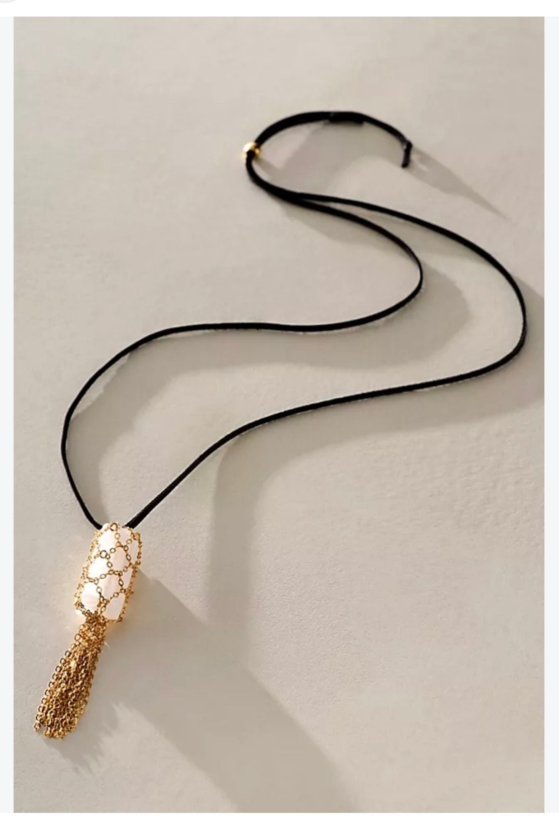 Free People Shell Gold Fishnet Necklace 3